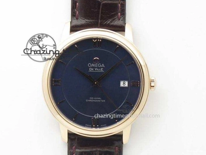0701 De Ville MK 1:1 Best Edition SS Blue Dial On Black Leather Strap A Lightweight 8258